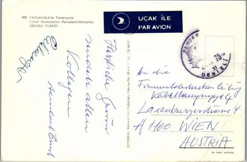 48873 - Türkei - Denizli , Pamukkale , Traverten - gelaufen 1975