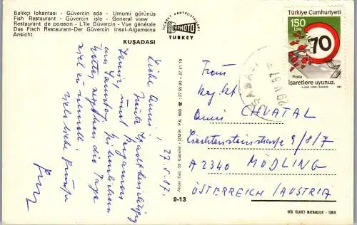 48882 - Türkei - Kusadasi , Mehrbildkarte - gelaufen 1987