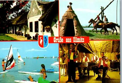 48900 - Burgenland - Illmitz , im Seewinkel , Mehrbildkarte - gelaufen 1984
