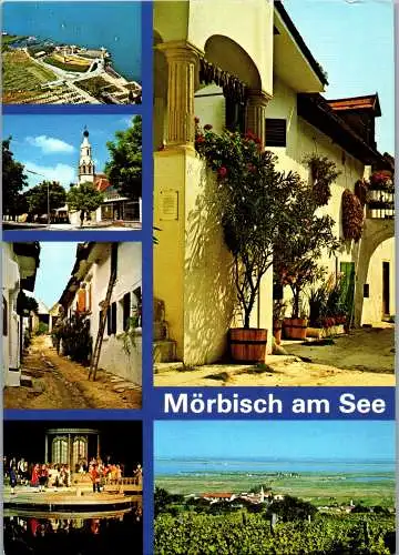 48910 - Burgenland - Mörbisch , am See , Seebühne , Mehrbildkarte - gelaufen 1984