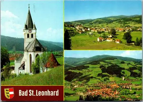 48912 - Kärnten - Bad St. Leonhard , im Lavanttal , Panorama , Mehrbildkarte - gelaufen 1983