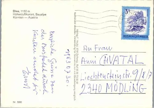 48915 - Kärnten - Diex , Saualpe , Mehrbildkarte - gelaufen 1983