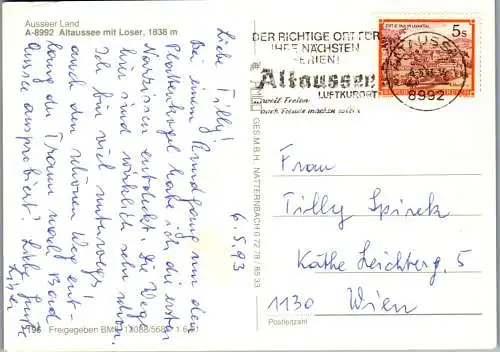 48930 - Steiermark - Altaussee , mit Loser , Panorama - gelaufen 1993