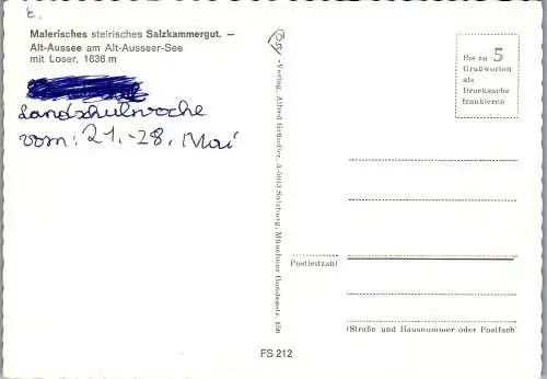 48932 - Steiermark - Altaussee , mit Loser , Altausseer See , Panorama - nicht gelaufen