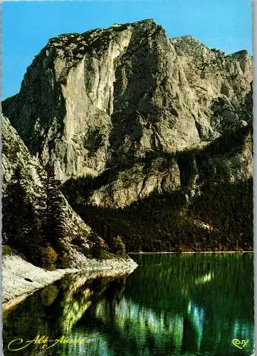 48934 - Steiermark - Altaussee , Altausseer See mit Trisselwand , Panorama - gelaufen 1980