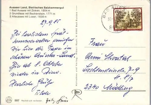 48942 - Steiermark - Altaussee , Mehrbildkarte - gelaufen 1985