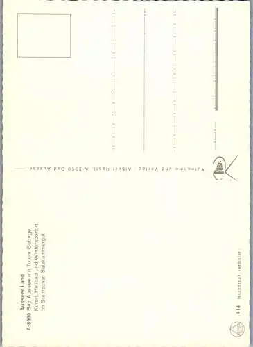 48944 - Steiermark - Bad Aussee , mit Totem Gebirge - nicht gelaufen