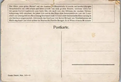 49020 - Künstlerkarte - signiert , Haus Zum guten Hirten - nicht gelaufen