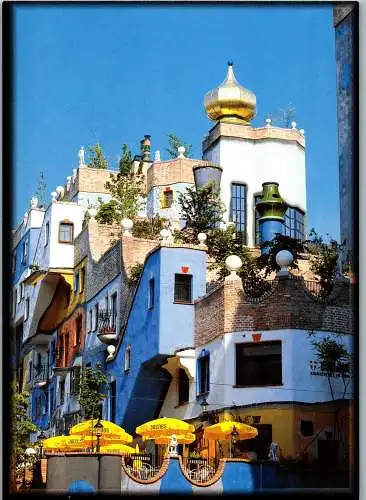 49024 - Architektur - Wien , Hundertwasser-Haus , Kegelgasse , Löwengasse - nicht gelaufen