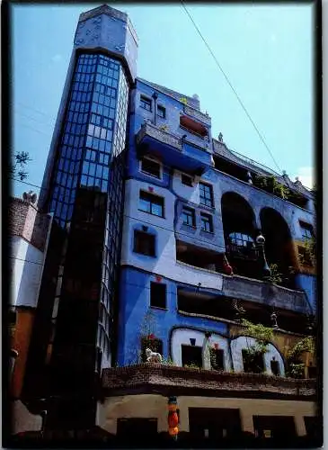 49026 - Architektur - Wien , Hundertwasser-Haus , Kegelgasse , Löwengasse - nicht gelaufen