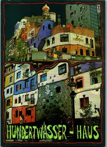 49028 - Architektur - Wien , Hundertwasser-Haus - gelaufen 1990