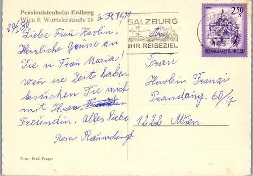 49029 - Wien - Erdberg , Pensionistenheim Erdberg , Würtzlerstraße - gelaufen 1991