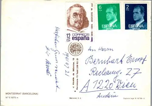 49076 - Spanien - Montserrat , Barcelona - gelaufen 1981