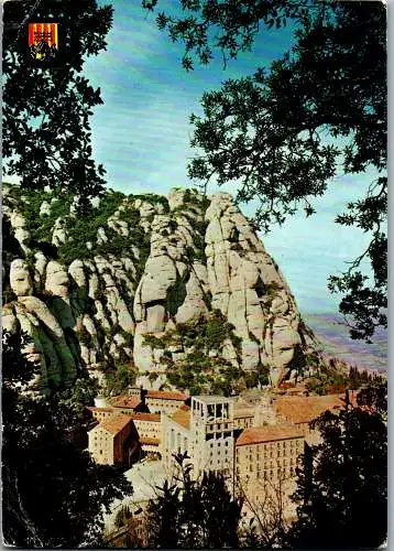 49080 - Spanien - Montserrat , Vista del Santuario desde Fray Gari - gelaufen 1971