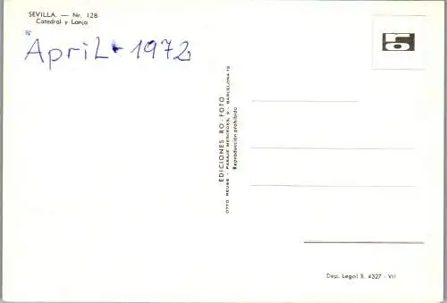 49087 - Spanien - Sevilla , Catedral y Lonja - gelaufen 1972