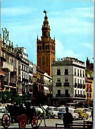 49089 - Spanien - Sevilla , Plaza San Francisco y La Giralda - gelaufen