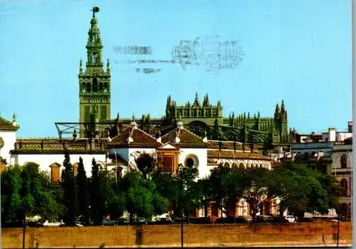 49092 - Spanien - Sevilla , Plaza de Toros , Giralda y Catedral - gelaufen