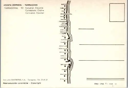 49102 - Spanien - Tarragona , Costa Dorada , Catedral , Claustro - nicht gelaufen