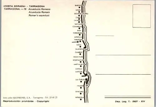 49103 - Spanien - Tarragona , Costa Dorada , Acueducto Romano - nicht gelaufen