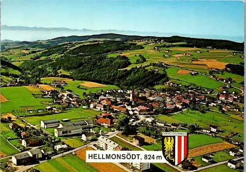 49166 - Oberösterreich - Hellmonsödt , Mühlviertel , Panorama - gelaufen 1976