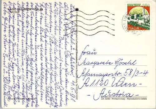 49204 - Italien - Limone , Lago di Garda , Limone - gelaufen 1991