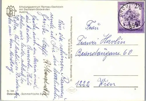 49211 - Steiermark - Ramsau , Dachstein , Südwände , Panorama - gelaufen
