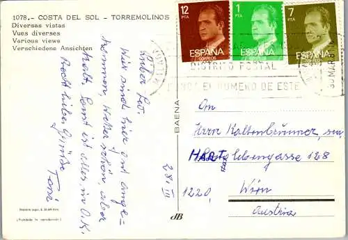 49219 - Spanien - Torremolinos , Mehrbildkarte - gelaufen 1981