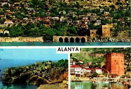 49237 - Türkei - Alanya , Mehrbildkarte - gelaufen 1983