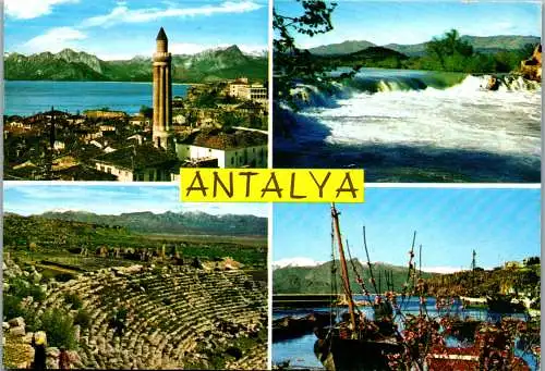 49243 - Türkei - Antalya , Mehrbildkarte - gelaufen
