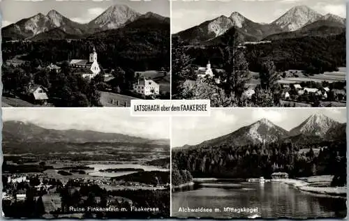 49255 - Kärnten - Latschach , Faakersee , Ruine Finkenstein , Aichwaldsee m. Mittagskogel - gelaufen 1969