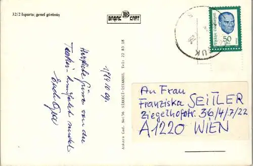 49281 - Türkei - Isparta , Pamukbank - gelaufen 1984