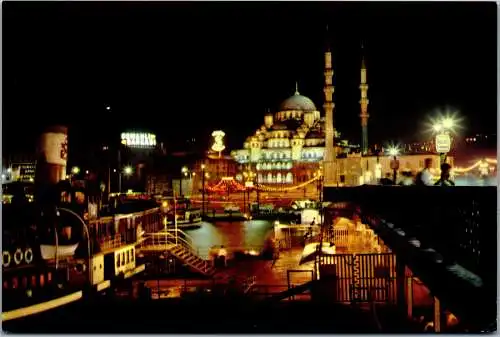 49318 - Türkei - Istanbul , Yeni Cami gece - gelaufen 1966