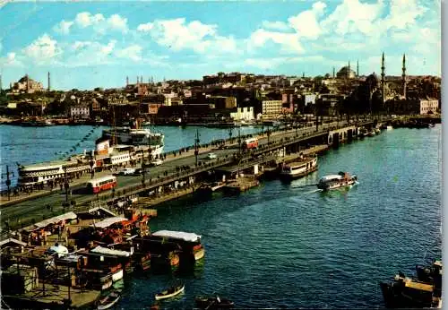 49322 - Türkei - Istanbul , Galata Köprüsü - gelaufen 1981