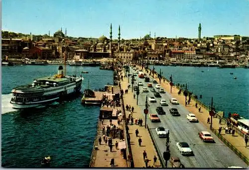 49327 - Türkei - Istanbul , Galata Köprüsü ve Yeni Cami - nicht gelaufen