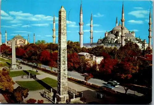 49331 - Türkei - Istanbul , Hipodrom ve Sultanahmet camii - gelaufen 1977