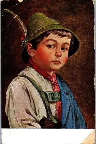 49349 - Portrait - Bube , Tracht - gelaufen 1918