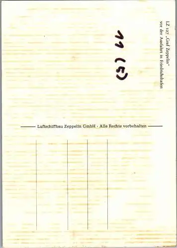 49405 - Flugwesen - Zeppelin , LZ 127 Graf Zeppelin vor der Ausfahrt in Friedrichshafen - nicht gelaufen