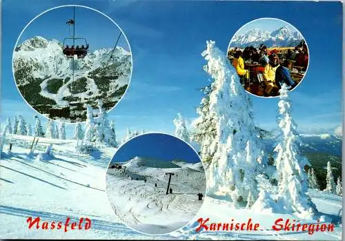 49412 - Kärnten - Nassfeld , Karnische Skiregion , Winter - gelaufen 1991