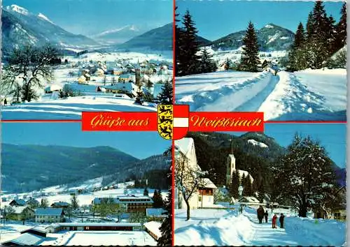 49442 - Kärnten - Weißbriach , Mehrbildkarte , Winter - gelaufen 1980