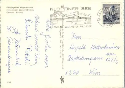 49448 - Kärnten - Klopeinersee , Mehrbildkarte - gelaufen