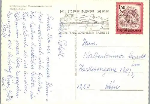 49451 - Kärnten - Klopeinersee , im Jauntal - gelaufen 1975