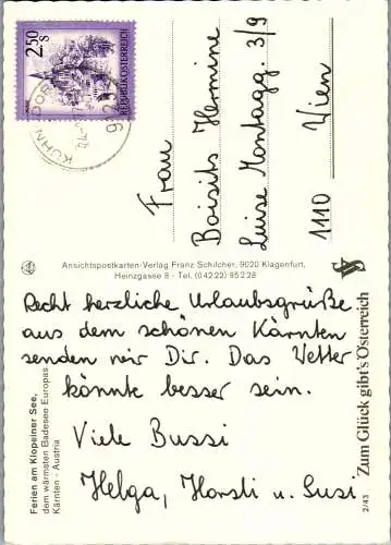 49457 - Kärnten - Klopeinersee , Mehrbildkarte - gelaufen 1977