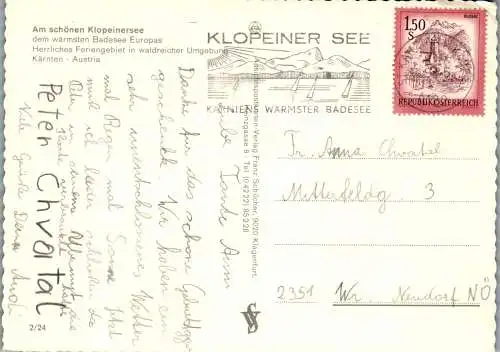 49459 - Kärnten - Klopeinersee , Mehrbildkarte - gelaufen 1975