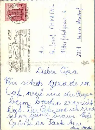 49462 - Kärnten - Klopeinersee , Mehrbildkarte - gelaufen 1972