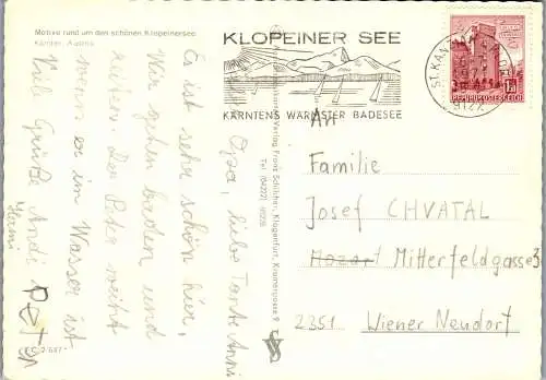 49463 - Kärnten - Klopeinersee , Mehrbildkarte - gelaufen 1971