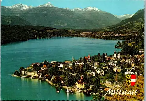 49470 - Kärnten - Millstatt , Millstättersee mit Kreuzeck Gruppe - gelaufen 1977