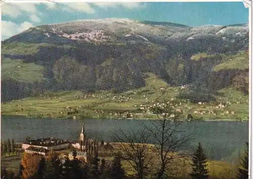 49485 - Kärnten - Ossiach , Stift Ossiach am Ossiachersee mit Gerlitzen - nicht gelaufen