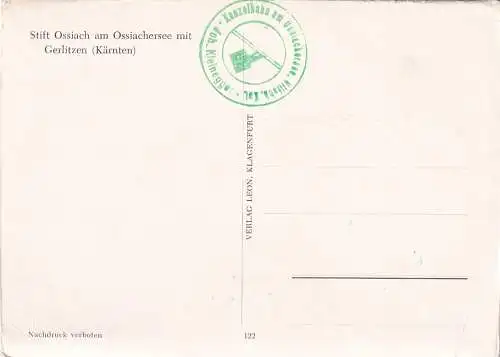 49485 - Kärnten - Ossiach , Stift Ossiach am Ossiachersee mit Gerlitzen - nicht gelaufen