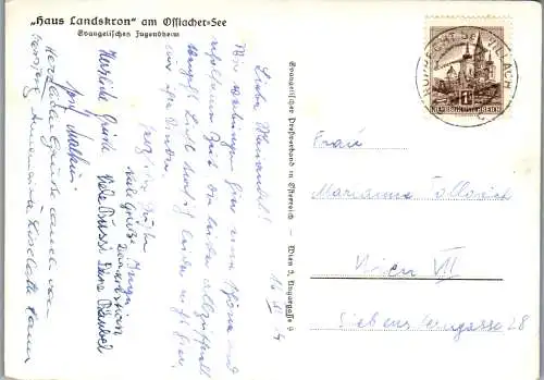 49490 - Kärnten - Ossiachersee , Haus Landskron , Evangelisches Jugendheim - gelaufen 1964