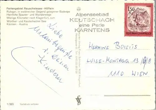 49505 - Kärnten - Rauschelesee , Höflein , Mehrbildkarte - gelaufen